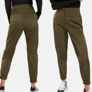 Athleta Radiant Brown Athletic Jogger Pants Zip Side Travel Athleisure Sz 8